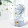 thumbnail image 1 of Byujiro Coffee Cup Shape 2-in-1 Humidifier & Fan, USB Rechargeable Portable Quiet Cooling Fan with Mist Function, Cute Cartoon Decor Desktop Fan for Home, Office, Bedroom & Travel Use, 1 of 8