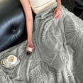 thumbnail image 1 of Byujiro Color Style Taffeta Comfortable Fleece Blanket Sofa Leisure Throw Blanket, 1 of 6