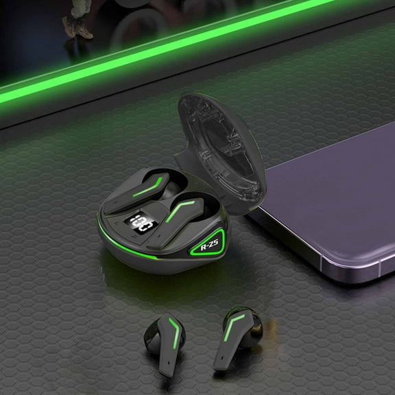 Byujiro Colorful Breathing Light in Ear Type High Battery Low Latency Surround Sound Lightweight 5.3 Bluetooth Earbuds Headphones