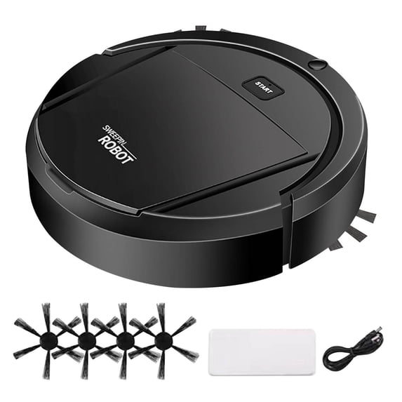 Byujiro Compact Robot Vacuum Cleaner USB Charging, Automatic Sweep, Suction & Mop for Pet Hair Hard Floor