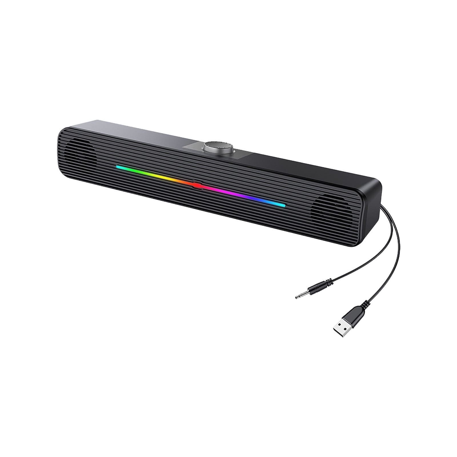 Byujiro Computer Speaker RGB PC Speaker USB Powered 3.5mm AUX Cable for PC Laptop Tablet Phone for Gaming, Music & Home Office
