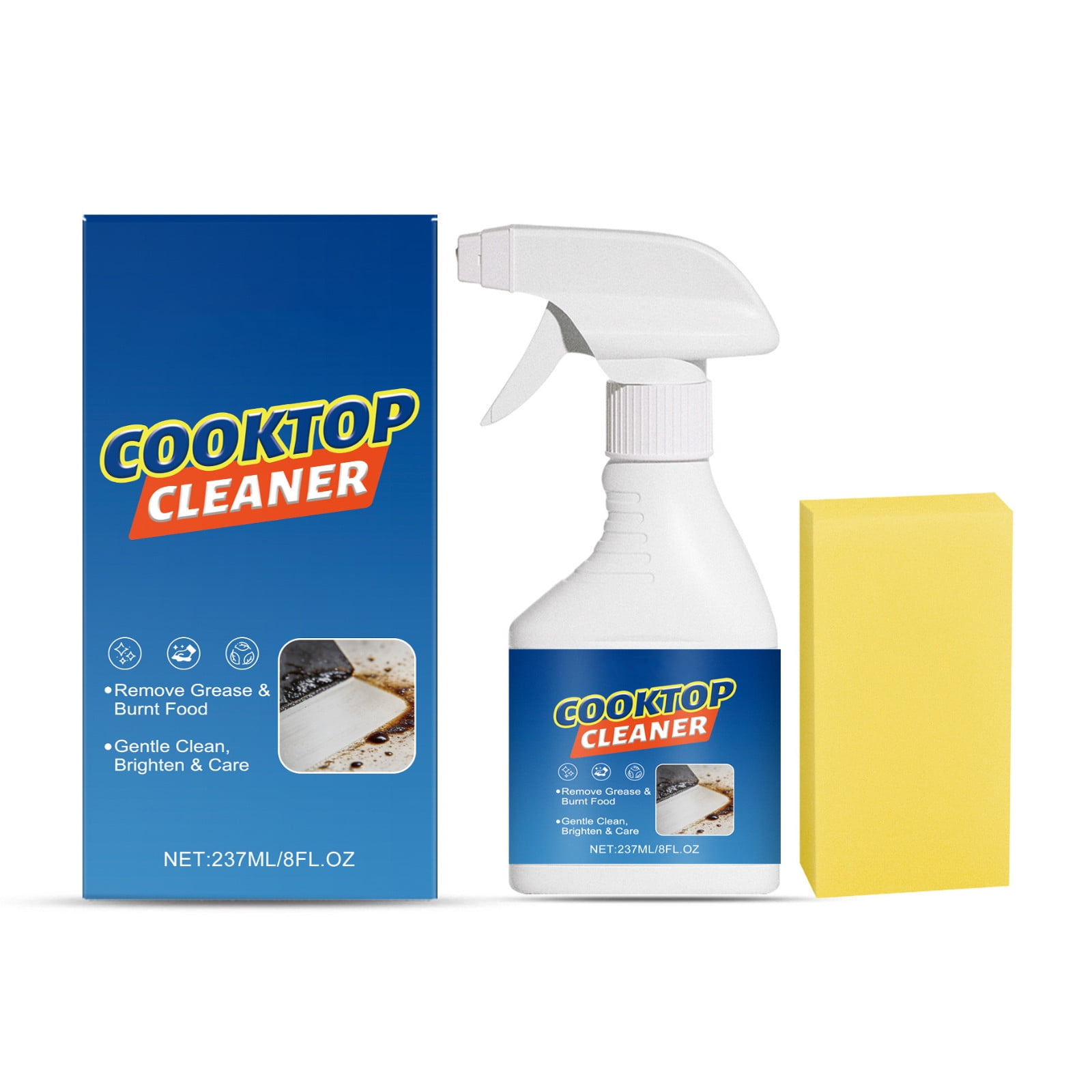 Byujiro Cooktop Cleaner Powerful Formula Removes Heavy Grease, Kitchen
