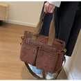 thumbnail image 1 of Byujiro Corduroy Tote Bag for Women New Japanese and Korean Multi Compartment Commuting Large Capacity Shoulder Bag, 1 of 9