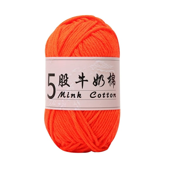 Byujiro Cotton Yarn Skeins for Crafting, Soft and Cozy Milk Cotton Yarn 5 Ply for Knitting, Crochet, Weaving, Arts Crafts, Yarns for Beginner Professional