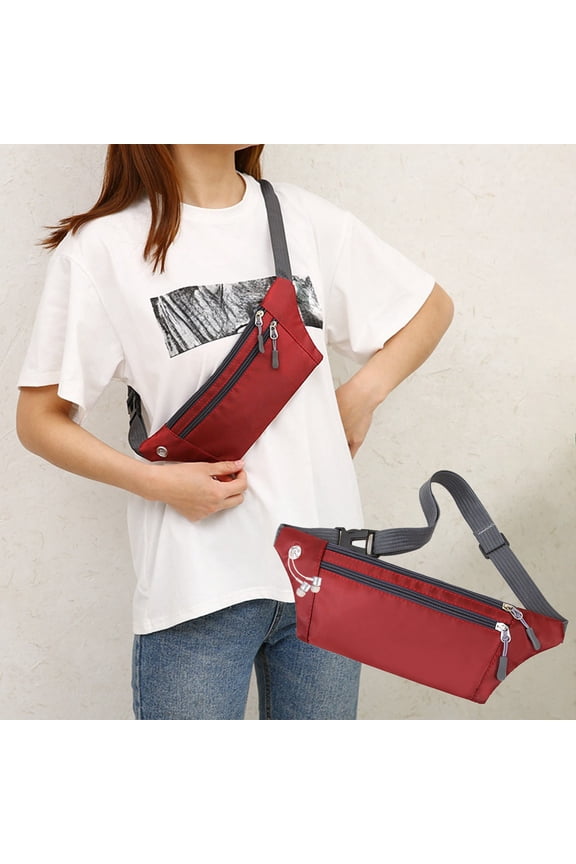 Crossbody Bag, Casual Chest Fanny Pack Sling Bag for Men Women, 3 Zipper Pockets Plus Size Adjustable Strap for Trave Outdoor, Travel, Hiking, Daily Use