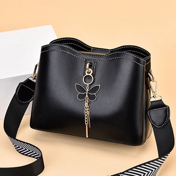 Byujiro Crossbody Bags for Women Soft Washed Leather Shoulder Bag Multi-Zip Spacious Large Capacity Handbag for Daily Use Travel Work Shopping Necessity