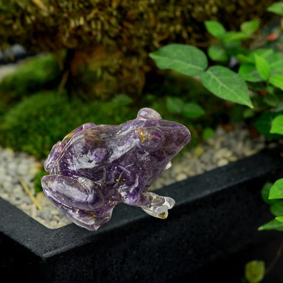 Byujiro Cute Resin Frog Figurine Garden Decor Outdoor Yard Patio Decorative Frog Ornament Fish Tank Aquarium Accent for Planters, Ponds, Lawn & Home Garden Art Decoration