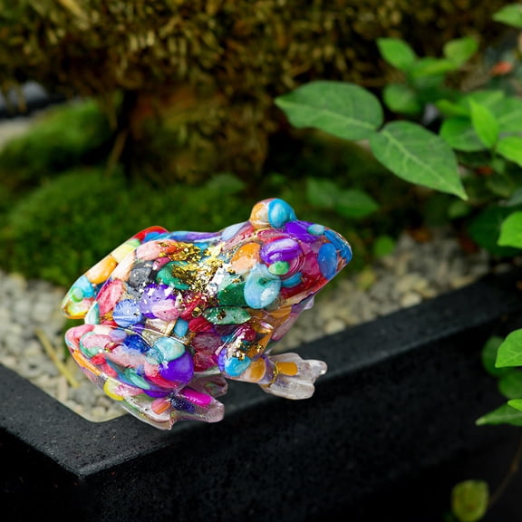 Byujiro Cute Resin Frog Figurine Garden Decor Outdoor Yard Patio Decorative Frog Ornament Fish Tank Aquarium Accent for Planters, Ponds, Lawn & Home Garden Art Decoration