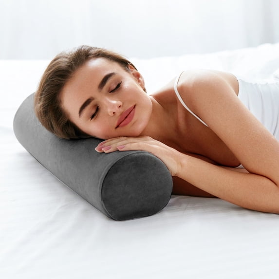 Byujiro Cylindrical Pillow & Cushion - Multi-Use Lumbar Support for Office, Neck Rest for Sofa, Leg Pillow for Sleeping | Soft Supportive Fabric, Ergonomic Design, Perfect for Home & Work Comfort