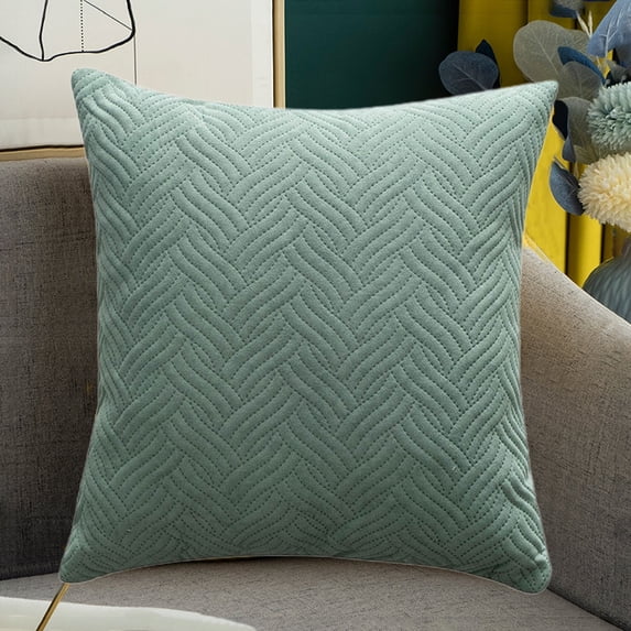 Byujiro Decorative Throw Pillow Cover 18x18in Soft Quilted Cushion Case for Couch, Bed, Living Room, Home Decor
