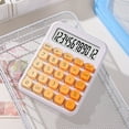 thumbnail image 1 of Byujiro Desktop Calculator LCD Display Basic Calculator Silent Mechanical Button Calculator Battery Powered Cute Desk Calculator for Students, Office, Home, School Supplies, 1 of 8