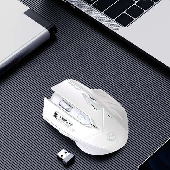 Byujiro Dual Mode Bluetooth 2.4G Wireless Gaming Mouse, 6 Programmable Buttons Ergonomic E-Sports Mice, Adjustable High DPI, Rechargeable Long Battery, Compatible with PC Laptop