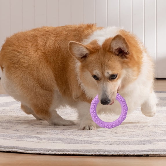 Byujiro Durable Ring Dog Chew Toy Indestructible Teething & Training Ring Interactive Tug Toy for Boredom Relief & Dental Care