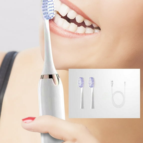 Byujiro Electric Toothbrush for Adults, Toothbrush with 3 Brush Heads, Smart 5-speed Timer Toothbrush IPX7