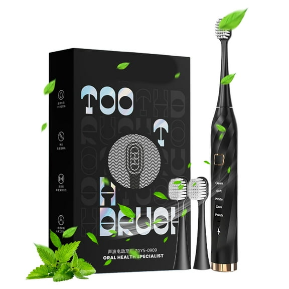 Byujiro Electric Toothbrush for Adults with 3 Brush Heads 5-speed Timer Toothbrush IPX7