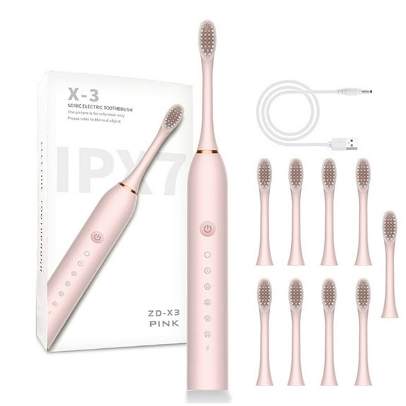 Byujiro Electric Toothbrush with 10 Brush Heads 6 Cleaning Modes Upgraded Toothbrush Longer Life Faster Charging