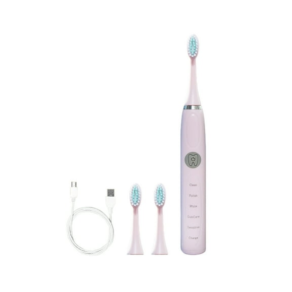Byujiro Electric Toothbrush with 3 Brush Heads, 5 Cleaning Modes 20-speed Timer Toothbrush IPX7 -New