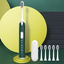 Byujiro Electric Toothbrush with 6 Brush Heads for Adults, Low Noise, Portable, Smart Timer Toothbrush IPX7 Water Toothbrush Vibration