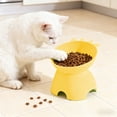 thumbnail image 1 of Byujiro Elevated Slanted Cat Bowl Neck-Friendly Anti-Tipping Raised Feeding Bowl Non-Slip Base Durable Plastic for Cats & Small Pets, Stress-Free Mealtime, 1 of 6