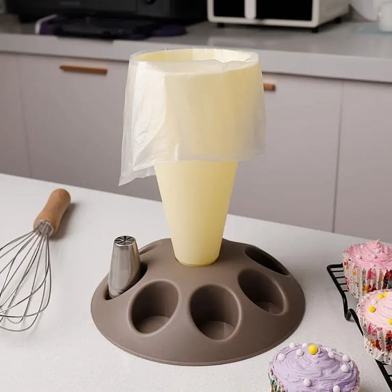 Byujiro Essential Piping Tip Stand & Organizer Holds Multiple Tips, Stable Base for Cake Decorating & Baking
