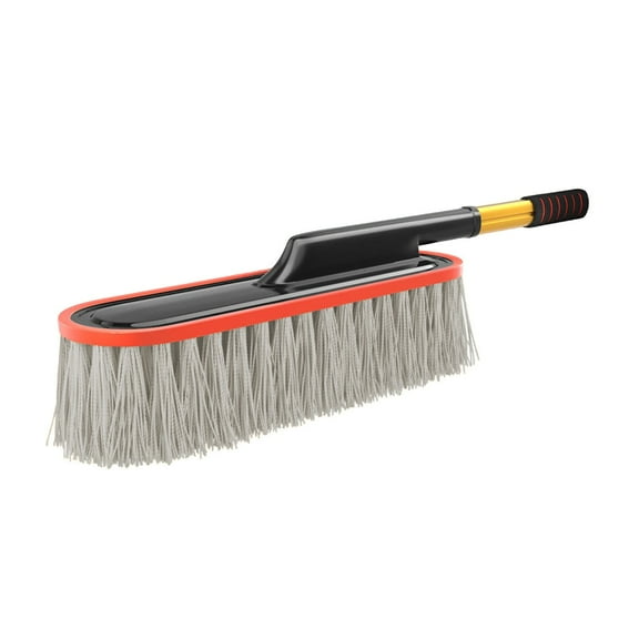 Byujiro Extendable Car Duster with Wax Applicator, Wash Brush for Dust/Snow Removal - Multi-Use Cleaning Tool with Soft Head for Vehicle Detailing & Maintenance