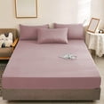 thumbnail image 1 of Byujiro Fitted Sheet, All-around Elastic Mattress Cover 59"x79" Full Size, Non-slip Dustproof, Deep Pocket, Wrinkle Resistant, Machine Washable, 1 of 6