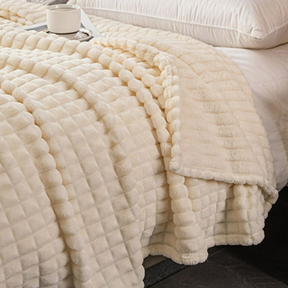 Byujiro Flannel Blanket 78.7 X 70.8 Inches Bed Blanket Hot Sheet Sofa Blanket Milk Flannel Nap Cover Blanket