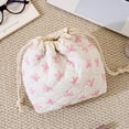 thumbnail image 1 of Byujiro Floral Quilted Drawstring Cosmetic Pouch Lightweight Printed Storage Bag Portable Makeup Organizer for Travel & Daily Use, 1 of 6