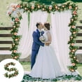 thumbnail image 1 of Byujiro Flower Garland Valentine's Day Artificial Flower Vines Outdoor Fake Leaf Vines Wedding Arch Decoration Simulated Vines, 1 of 6