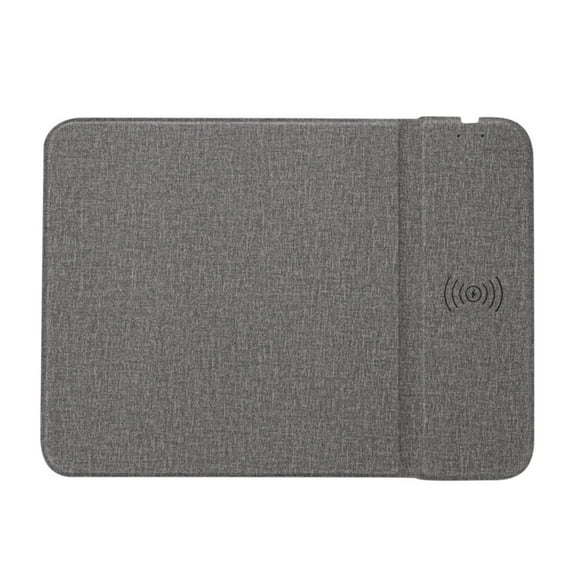 Byujiro Foldable Wireless Charging Mouse Pad with Phone Stand, Fast Charging Desk Mat, Cloth Surface Non-Slip Base, Adjustable Foldable Holder Design
