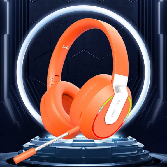 Byujiro Gaming Headset Bluetooth 5.1 Wireless Earphones with Low Latency Comfortable to Wear Long Battery Life Foldable with Microphone Bluetooth Earphones