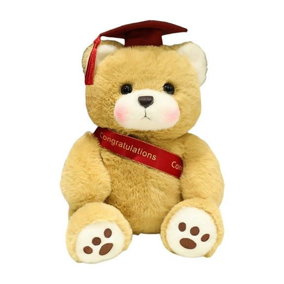 Byujiro Graduation Doctor Bear Plush with Cap & Gown, Congrats Grad Gift for College Students, Graduation Party Decor, Adorable Keepsake for Graduates
