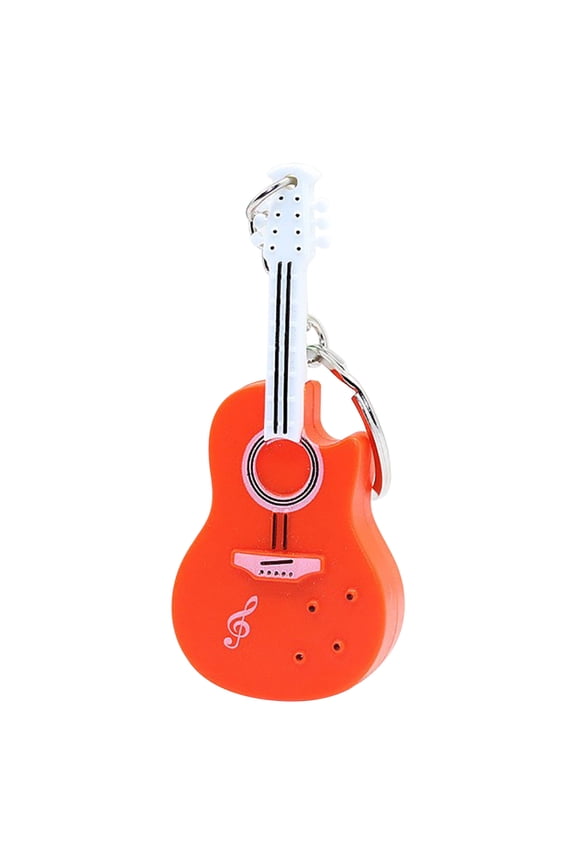 Guitar LED Sound Keychain Light-Up Musical Instrument Bag Charm Fun Accessory with Sound & Light for Music Lovers & Gifts