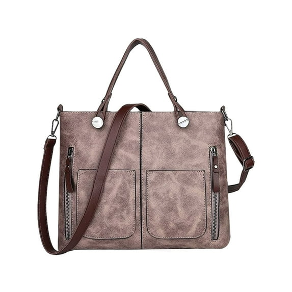 Byujiro Handbags for Women Tote Handbag Multi Pockets Tote Bag with Long Detachable Strap for Shoulder or Crossbody Wear, Classic Purse for Work, Shopping, Date