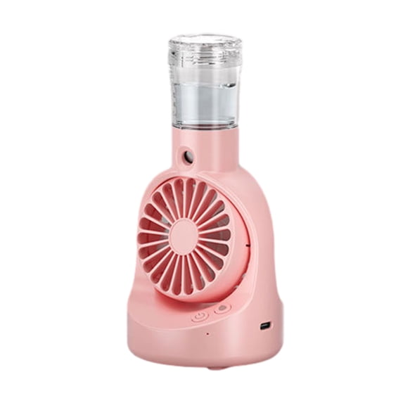 Byujiro Handheld Portable Mist Fan USB Rechargeable 4 Speed Adjustable Quiet Personal Cooling Fan with Built-in Water Tank Compact Small Fan for Outdoor, Travel, Office, Dorm & Summer Use