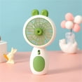 thumbnail image 1 of Byujiro Handheld Portable USB Rechargeable Mini Fan with LED Light Cute Animal Ears Design Quiet Compact Personal Cooling Fan for Kids, Students, Office, Travel & Summer Use, 1 of 5