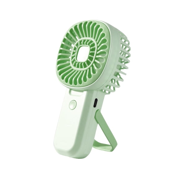 Byujiro Handheld USB Mini Fan with Foldable Stand 3 Speed Adjustable Strong Wind Portable Quiet Personal Cooling Fan Compact Small Fan for Office, Travel, Student Dorm & Outdoor Use