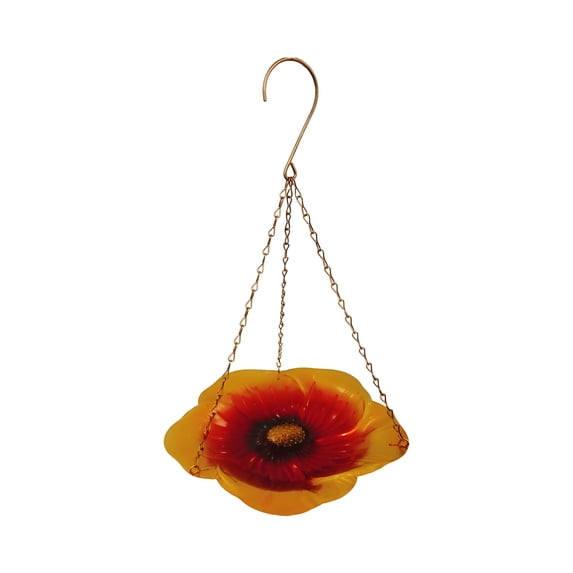 Byujiro Hanging Decorative Bird Feeder Weather-Resistant Outdoor Garden Accessory for Backyard Bird Watching, Easy to Refill & Clean