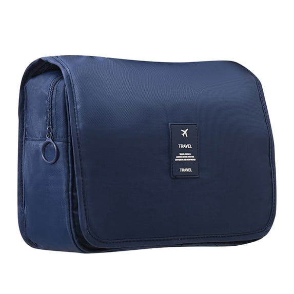 Byujiro Hanging Foldable Travel Toiletry Organizer Large-Capacity Cosmetic Bag with Hook Portable Multi-Compartment Storage for Bathroom & Trips