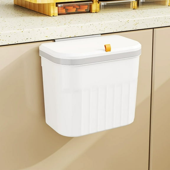Byujiro Hanging Trash Can Kitchen Trash Bin Small Garbage Bin Cabinet Design Space-Saving & Removable for Countertop-Free Waste Disposal, Cooking Prep Utensil Scrap Storage