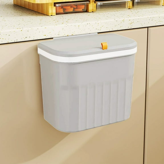 Byujiro Hanging Trash Can Kitchen Trash Bin Small Garbage Bin Cabinet Design Space-Saving & Removable for Countertop-Free Waste Disposal, Cooking Prep Utensil Scrap Storage