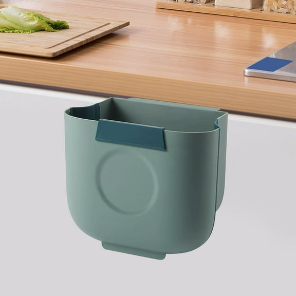 Byujiro Hanging Trash Can Kitchen Trash Bin Small Garbage Bin Cabinet Design Space-Saving & Removable for Countertop-Free Waste Disposal, Cooking Prep Utensil Scrap Storage