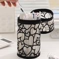thumbnail image 1 of Byujiro Heart Mesh Cylindrical Makeup Brush Holder Breathable Mesh Cosmetic Organizer Zippered Pouch for Brushes & Essentials, 1 of 6