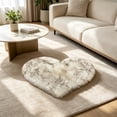 thumbnail image 1 of Byujiro Heart Shaped Fluffy Rug, Soft Plush Bedside Floor Mat for Bedroom Living Room, Non Slip Washable Carpet, 16 x 20 Inches, 1 of 6