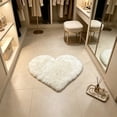 thumbnail image 1 of Byujiro Heart Shaped Fluffy Rug, Soft Plush Bedside Floor Mat for Bedroom Living Room, Non Slip Washable Carpet, 16 x 20 Inches, 1 of 6