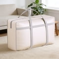 thumbnail image 1 of Byujiro Heavy-Duty Clothes Storage Duffel Bag, Portable Handled Organizer for Quilts and Blankets, Spacious Durable Carry Bag for Moving, Travel, Household Bedroom Arrangement, 1 of 7