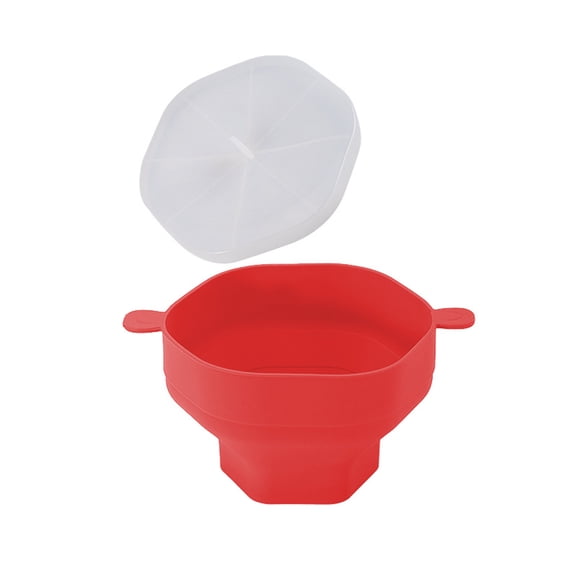 Byujiro Home and Kitchen Microwave Popcorn Bucket High Temperature Popcorn Bowl with Handle Expandable Popcorn Device