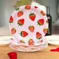 thumbnail image 1 of Byujiro Home and Kitchen Strawberry Party Theme Tableware Set Disposable Decorative Tableware Paper Set, 1 of 4