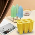 thumbnail image 1 of Byujiro Ice Cream Mold with Lids 6-Popsicle Maker Ice Tray Homemade Ice Cream Treats Easy Release, 1 of 3