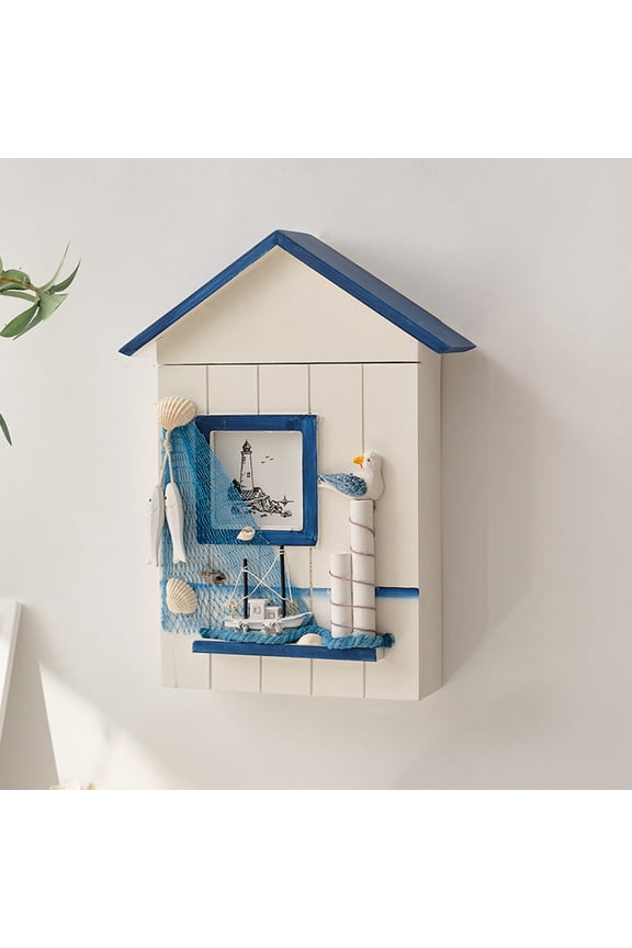 Key Storage Cabinet/Box Decorative Earth in The Key Box Key Box Cabinet Wall Hanging Seabird Sea Tower Key House Organizer